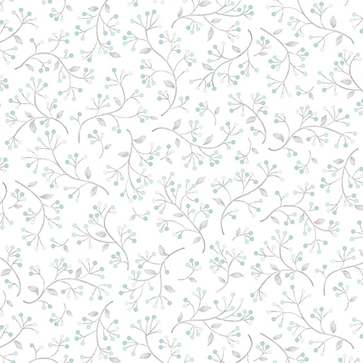 Wander Lane II Winter Berry Snow Benartex by Nancy Halverson