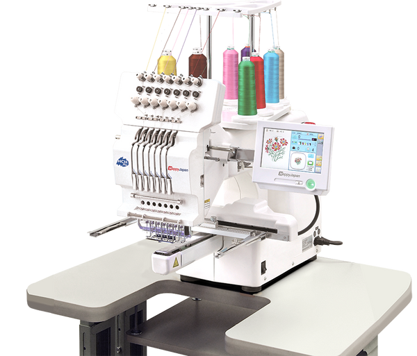 Happy Japan HCH-701P 7-needle Embroidery Machine – Aurora Sewing Happy Japan HCH-701P 7-needle Embroidery Machine – Aurora Sewing