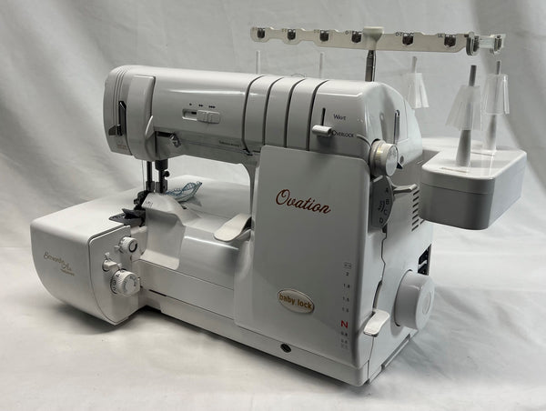 used Baby Lock Ovation air-thread serger with EXTRA FEET – Aurora Sewing  Center