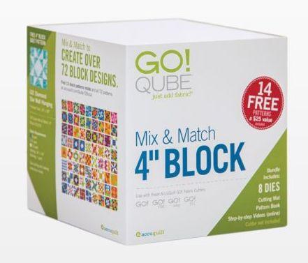 AccuQuilt Go! Qube Mix & Match 4 Block 55229