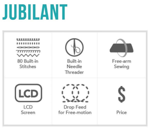 Baby Lock Jubilant sewing machine Aurora Sewing Center