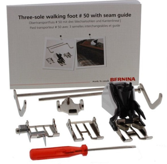 Bernina #50 Three-Sole Walking Foot with Seam Guide – Aurora 