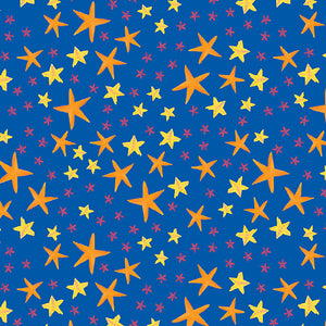 Benartex - Swim With Me - Starfish Soiree Royal Blue