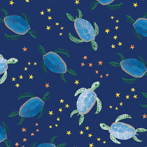 Benartex - Swim With Me - Sea Turtles Navy