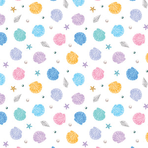 Benartex - Swim With Me - Little Shells White