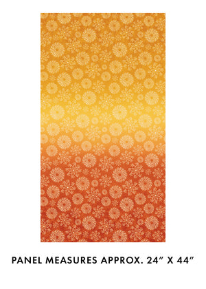 Bernartex- Wishflower - Wishflower Ombre Orange/Gold Panel