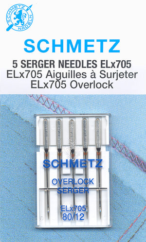 Schmetz ELx705 Serger Needles 80/12 - 5 Pack