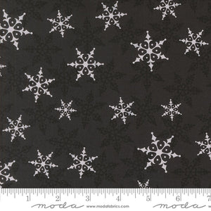 Moda - Winter Friends Falling Snow - Charcoal Black