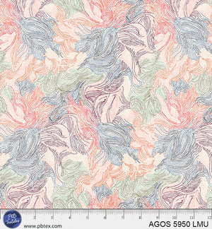 P&B Textiles - A Garden Of Stitches Flowing Stitches - Light Multi - 1 Yard