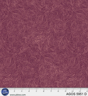 P&B Textiles -A Garden Of Stitches Tonal Stitches - Burgundy - 1 Yard