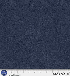 P&B Textiles -A Garden Of Stitches Tonal Stitches - Navy - 1 Yard