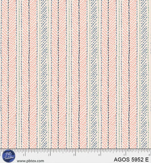 P&B Textiles -A Garden Of Stitches - Stitches Stripe - Ecru - 1 Yard
