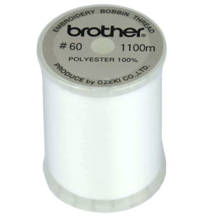 Brother 60-weight WHITE, Embroidery Bobbin Thread