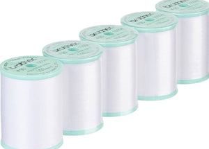 Brother 90-weight WHITE, Embroidery Bobbin Thread 5 pack