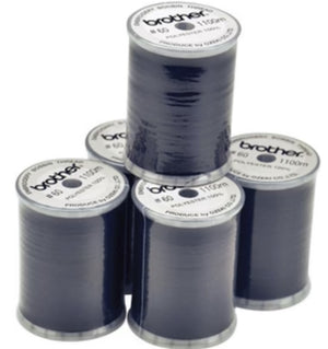 Brother 60-weight BLACK, Embroidery Bobbin Thread 5 pack