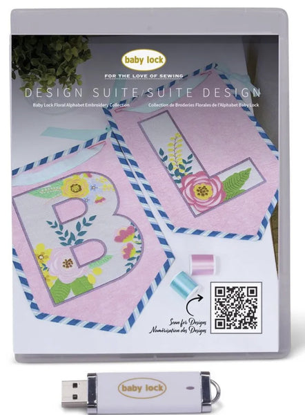 Baby Lock Design Suite Floral Alphabet (PES format) Embroidery Design ...