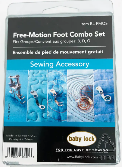 Baby Lock Free Motion Quilt Set of 4 Soles and Foot