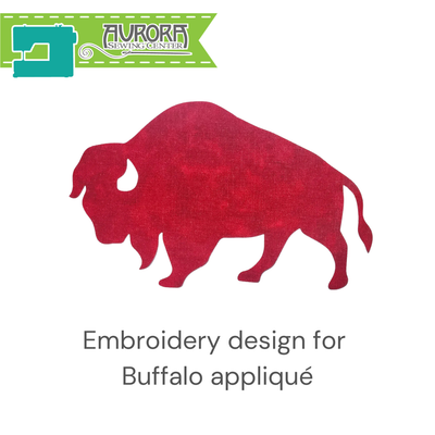 Buffalo Appliqué Embroidery Design - Aurora Sewing Center