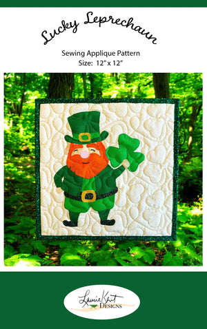 Lucky Leprechaun Sewing Applique Pattern - Laurie Kent Sewing Pattern