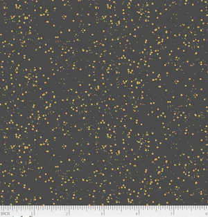 Gold on Dark Grey - P & B Textiles Sparkle Christmas Collection