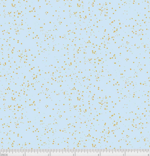 Gold on Light Blue - P & B Textiles Sparkle Christmas Collection
