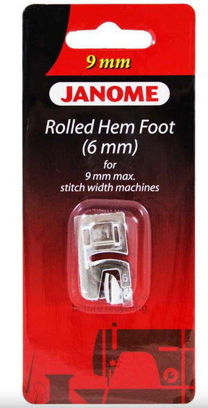 Janome 6MM Rolled Hem Foot (9MM Models) - Genuine Janome Accessory