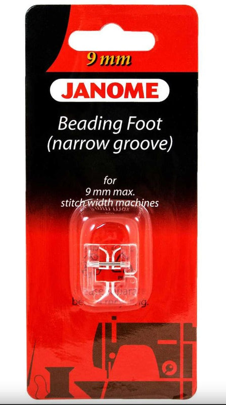 Janome Narrow Groove Beading Foot, 9mm - 202097006 – Aurora Sewing Center