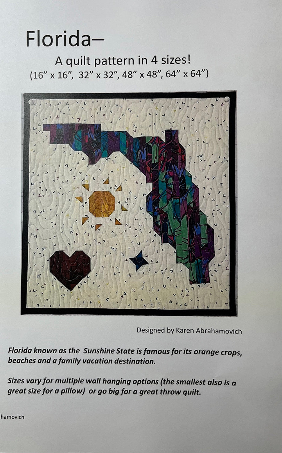 Florida Quilt Pattern – Aurora Sewing Center