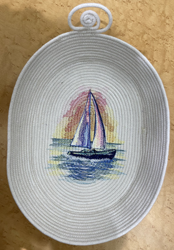 East Aurora- Embroidered Rope Bowl or Trivet (1.17.23) – Aurora Sewing  Center