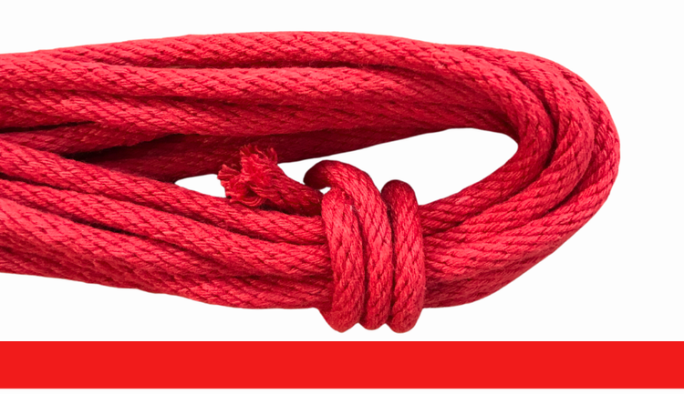 Red Rope - 3/16-inch Solid Braid Cotton/Poly Rope