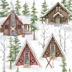 Ski Lodge (White) - 3 Wishes Snowflake Lodge Christmas Collection