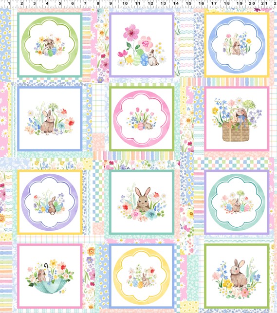 Clothworks - Spring Cheer Blocks Multi-Color – Aurora Sewing Center
