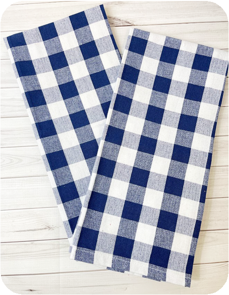 Tea Towel, Buffalo Check - Cowboy Navy/White – Aurora Sewing Center