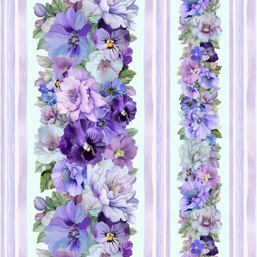 Timeless Treasures – Garden Delight 11" Stripes - 1 Yard – Aurora ...