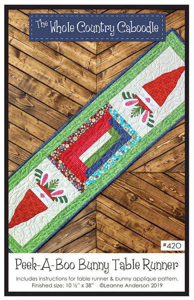 Peek A Boo Bunny Table Runner Pattern - 1 0.25 x 38