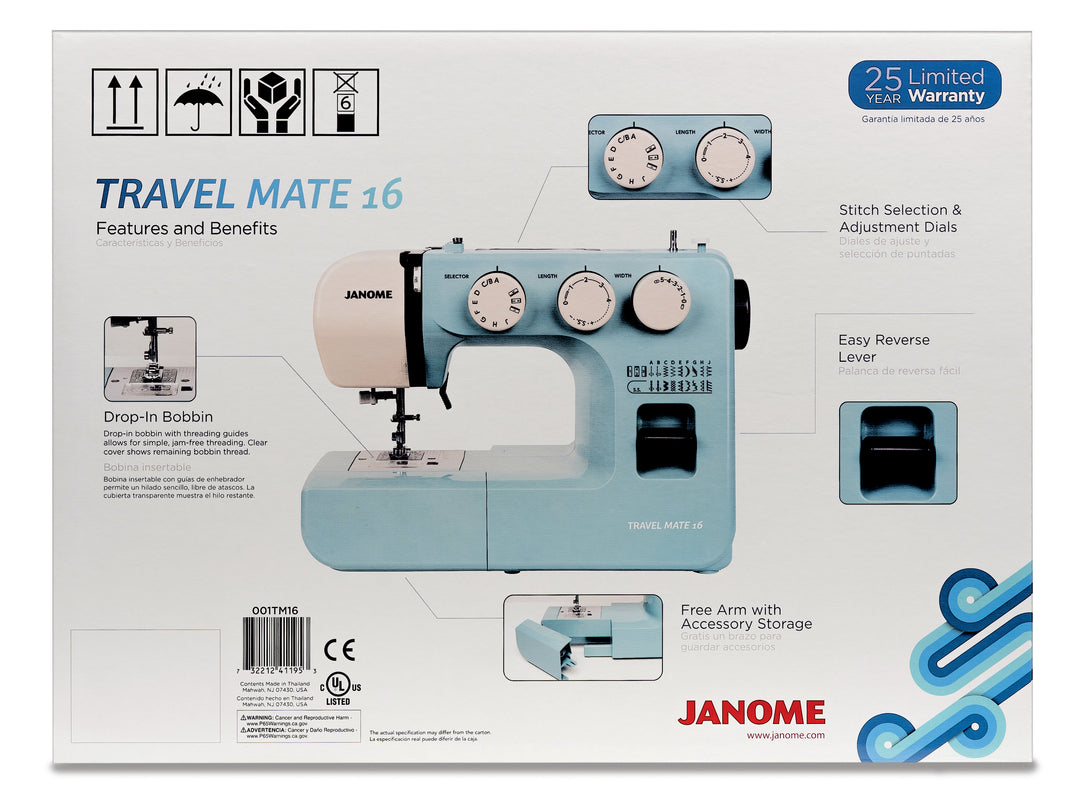 Janome Travel Mate 16 Sewing Machine – Aurora Sewing Center