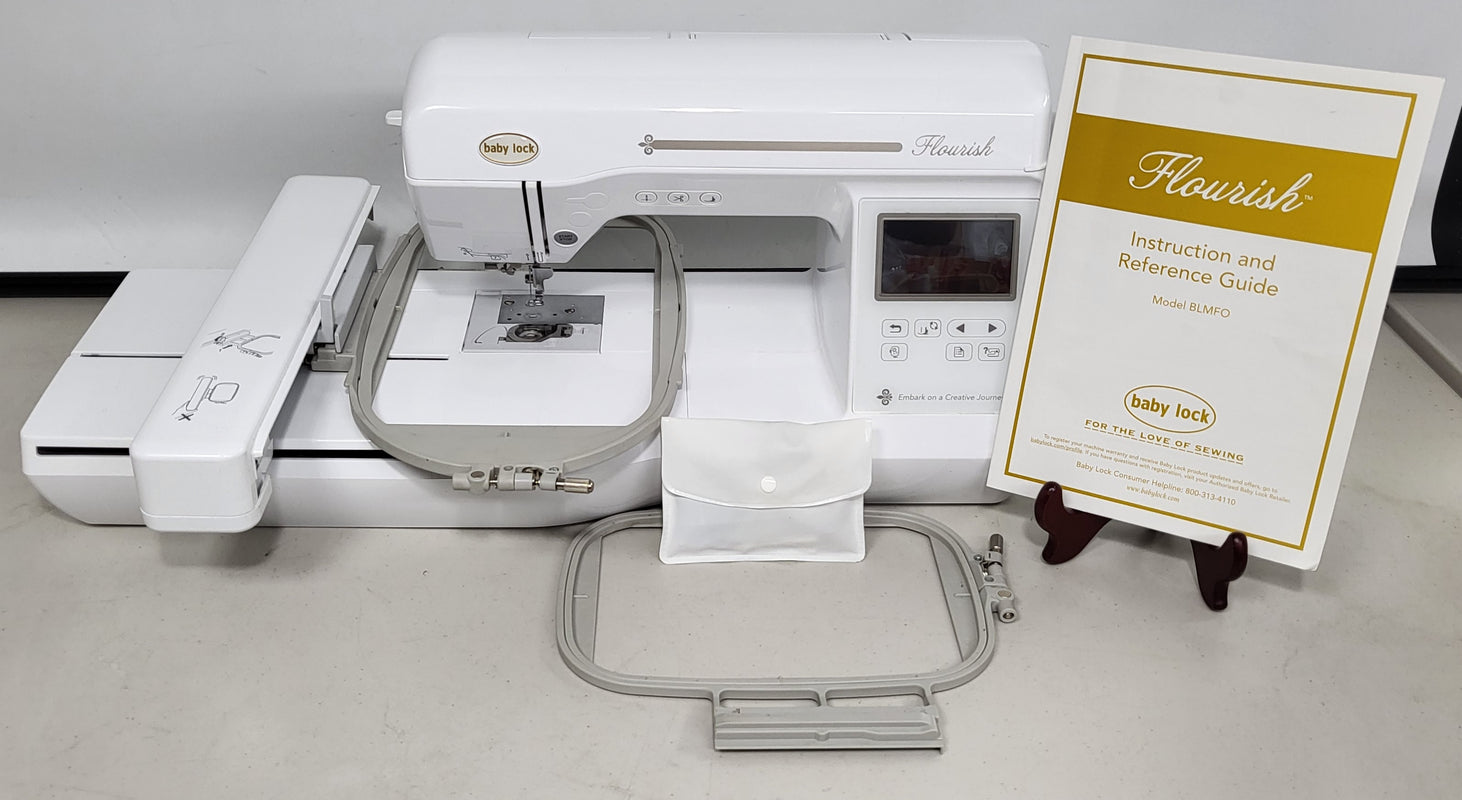 used Baby Lock Flourish embroidery machine Aurora Sewing Center