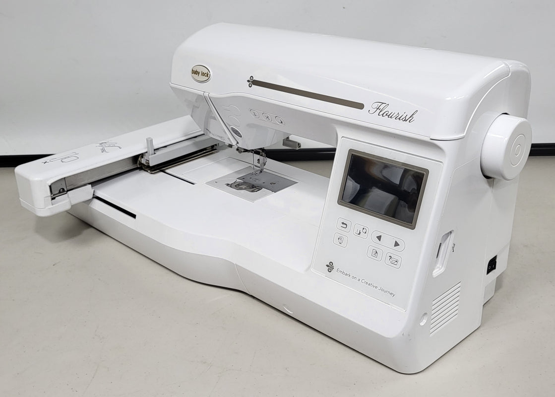 used Baby Lock Flourish embroidery machine Aurora Sewing Center
