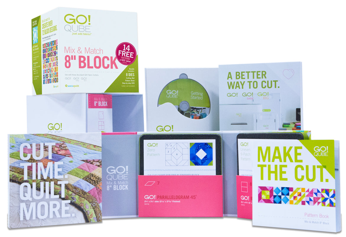 AccuQuilt GO! Qube Mix And Match 8" Block - 55776 – Aurora Sewing Center