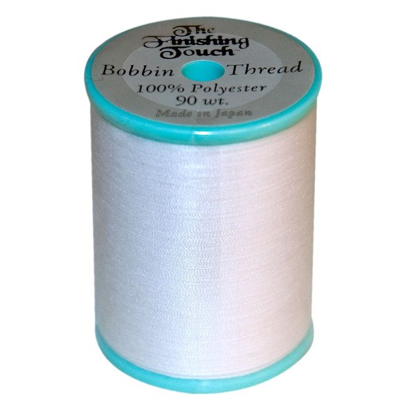 Finishing Touch Embroidery Bobbin Thread - White 90 wt