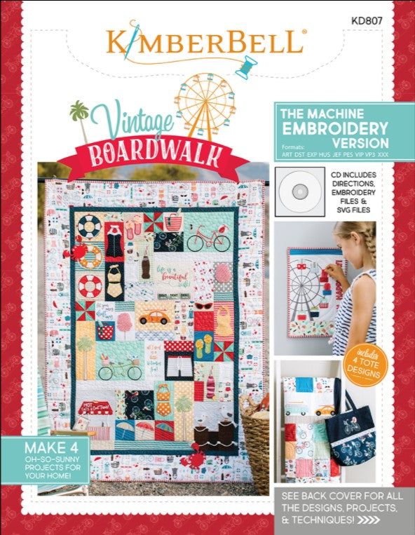 Kimberbell Vintage Boardwalk, Machine Embroidery – Aurora Sewing Center